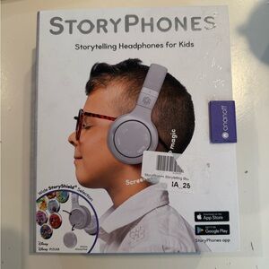 NIB StoryPhones Storytelling Headphones for Kids - Gray